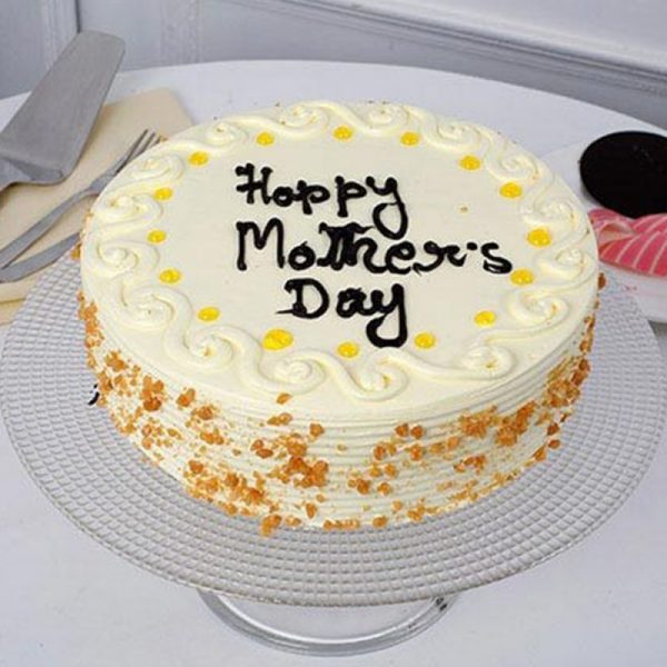 Eggless Butterscotch Cake for Mother's Day