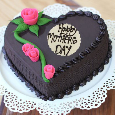 Mother's Day Heart Chocolate Cake
