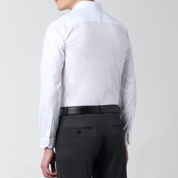 Peter England White Full Sleeve Shirt