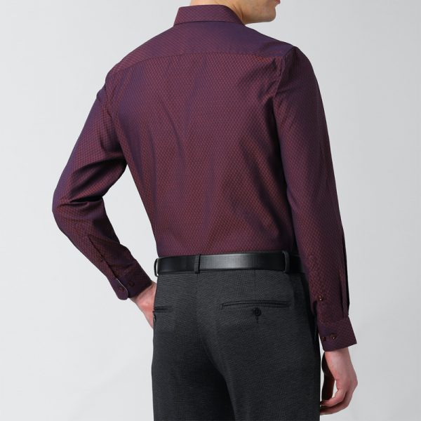 Peter England Purple Full Sleeves Formal Shirt