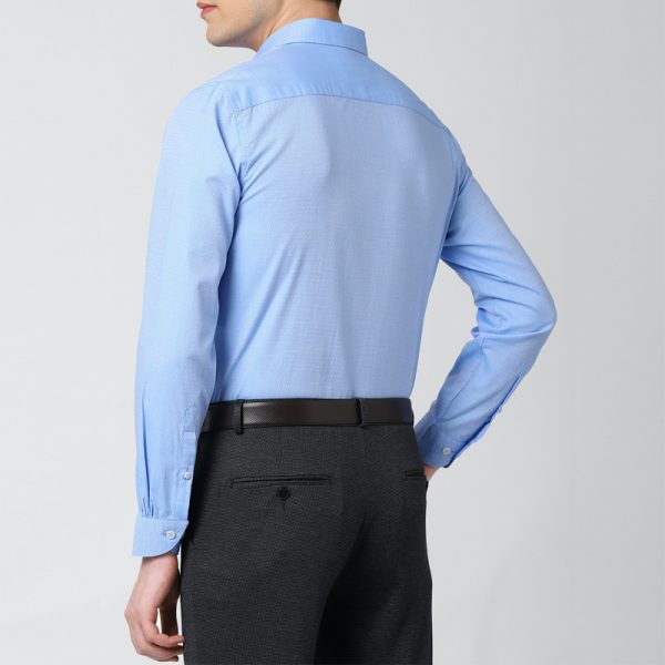 Peter England Blue Full Sleeves Formal Shirt