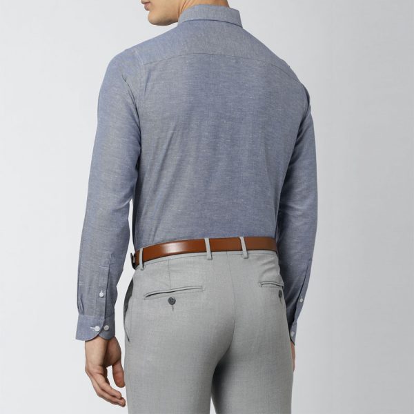 Peter England Grey Full Sleeves Formal Shirt