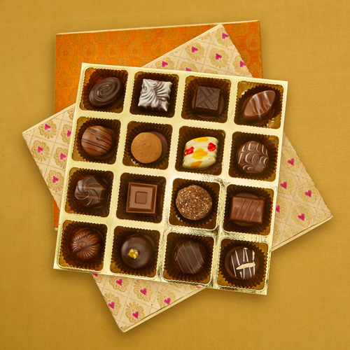 Elegant Gift Box with Assorted Chocolate Truffles