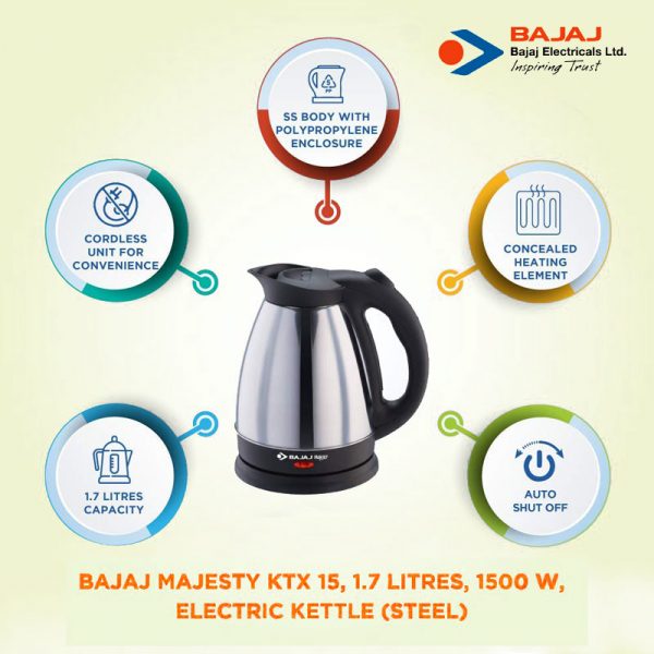 Bajaj Majesty KTX 15 Kettle 1.7 Litre