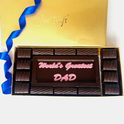 World’s Greatest DAD Chocolate Bar with Truffles