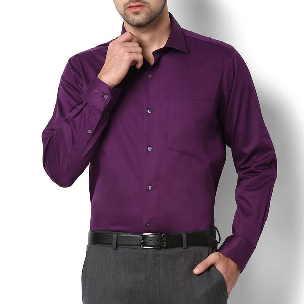 Deep Purple Van Heusen Slim Fit Shirt