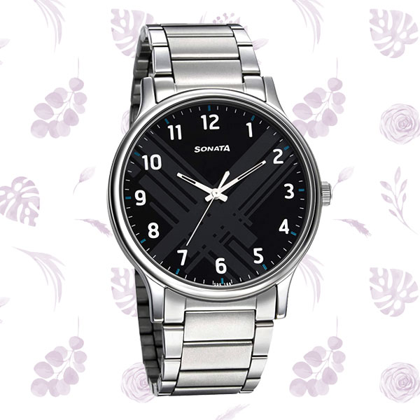 Sonata Smart Plaid Analog Watch