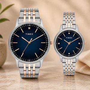 Timex Blue Dial Pair Watch