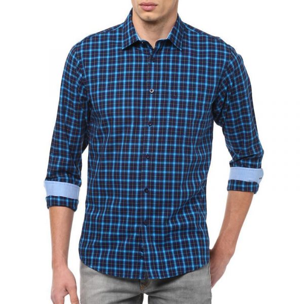 Allen Solly Blue Check Shirt