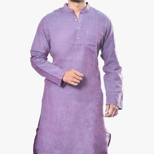 Solid Coloured Khadi Kurta