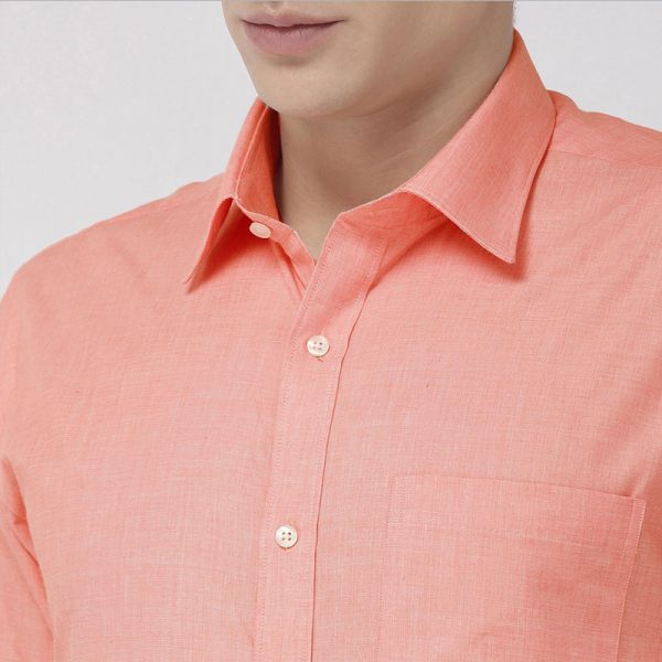 Peach Coloured Raymond Formal Shirt