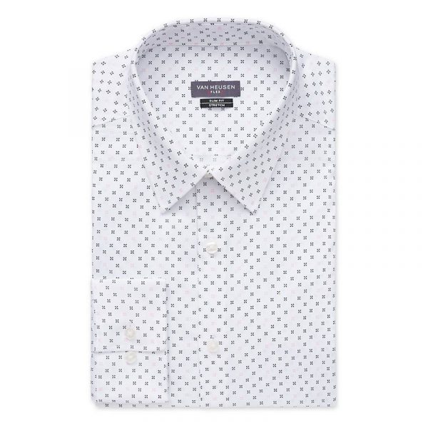 White Printed Van Heusen Shirt