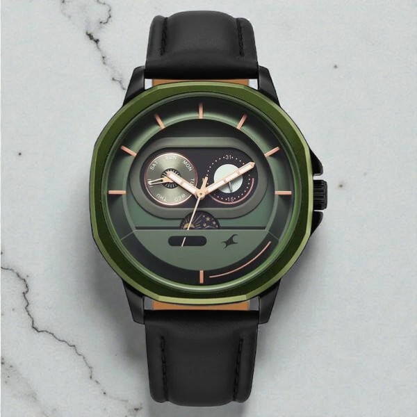 FastrackStreet Opulence Sun Moon Multifunction Watch for Men