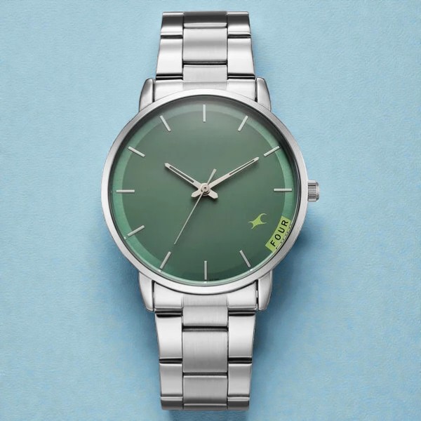 FastrackStunners Silver Stainless Steel Watch for Men