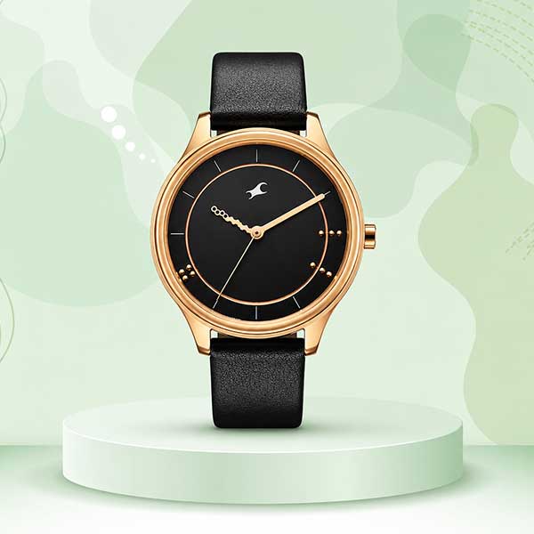 Fastrack Stunners Leather Strap Ladies Wrist Watch