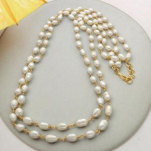 Anahita 2 Lines Pearl Necklace