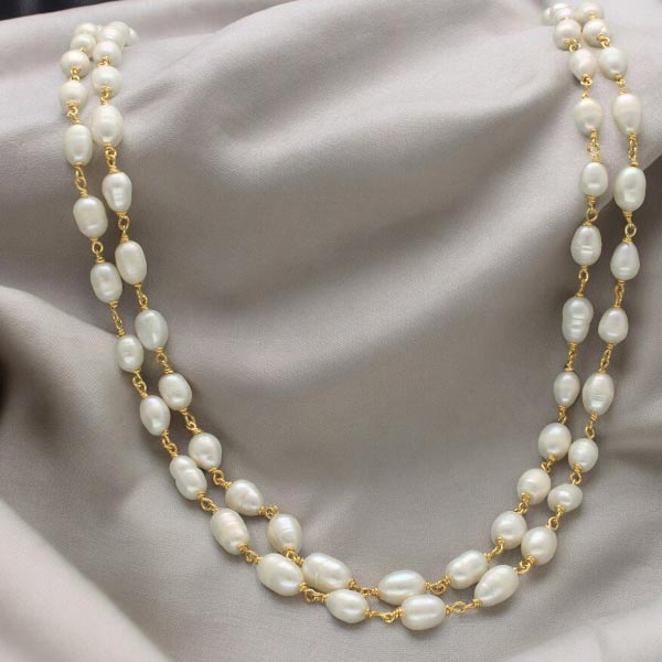 Anahita 2 Lines Pearl Necklace