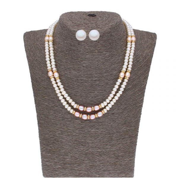 Two Line Button Pearl Set