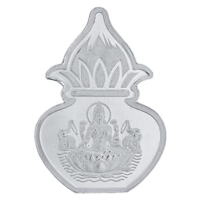 Laxmi Kalash Silver Coin 99.9% Pure