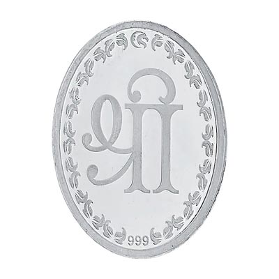 Laxmi Oval Silver Coin