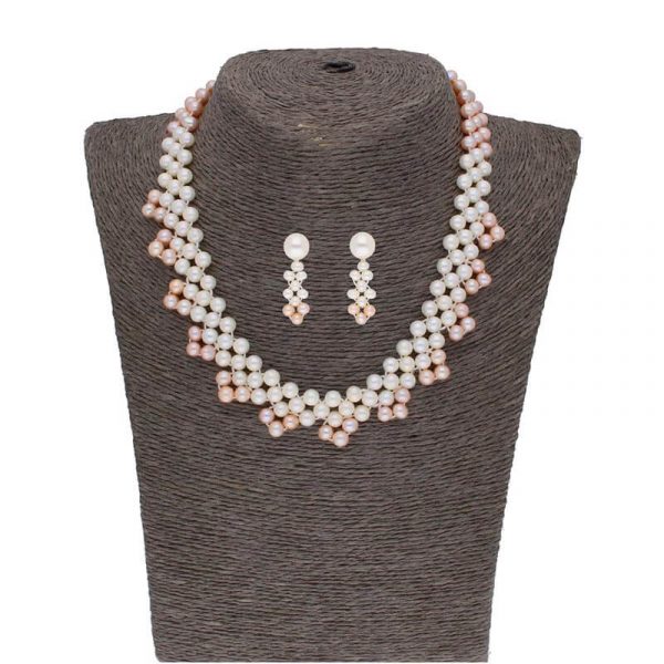 Dakshita 1 Line Pearl set