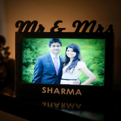 Mr and Mrs Photo Frame Lamp