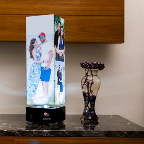 Pillar Rotating Personalized Lamp