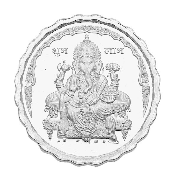 Ganesh Silver Coin