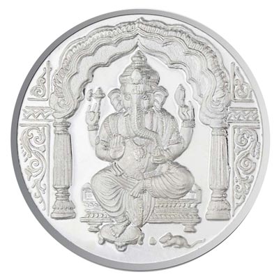 Ganesh Silver Coin