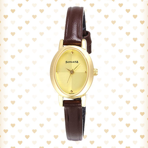 Oval Dial Sonata Ladies Watch