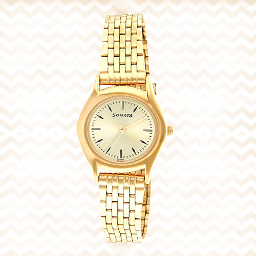 Elegant Golden Sonata Women's Watch