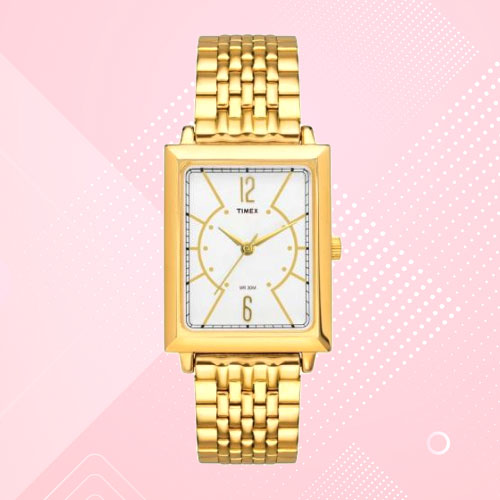 Texture Timex Golden Watch