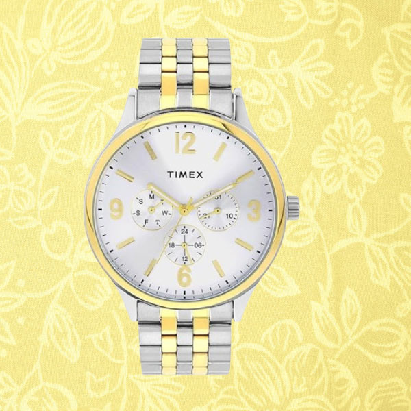 Timex Silver Round Dial Analog Watch for Men