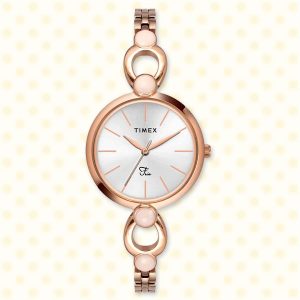 Timex Fria Women Silver Round Dial Analog Watch