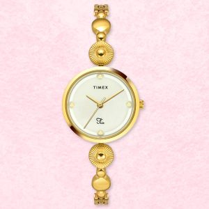 Timex Fria Women Off White Round Analog Watch