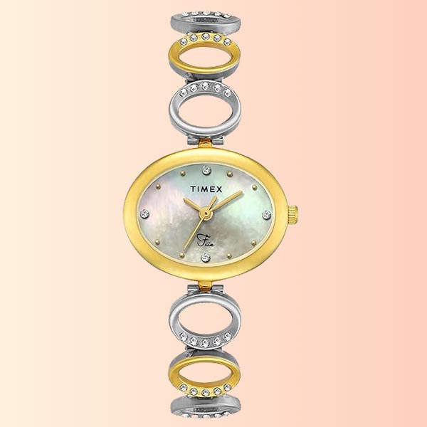 Fria White Oval Dial Analog Women’s Watch