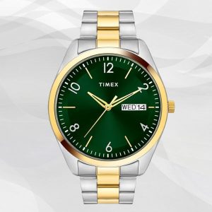 Timex Gents Green Dial Watch