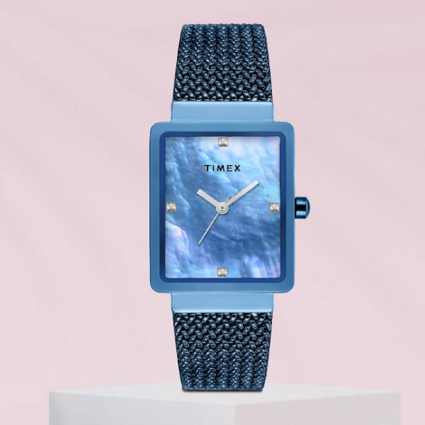 TIMEX Women Mother of Pearl Blue Dial Watch