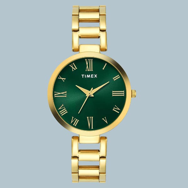 Fascinating Timex Green Dial Wristwatch for Her