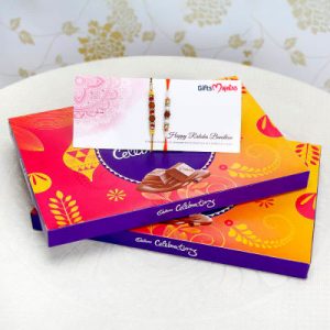 2 Rakhis with 2 Cadbury celebration