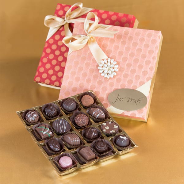 Elegant Gift Box with Chocolate Truffles