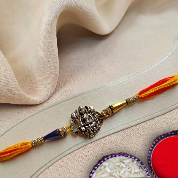Auspicious Maha Laxmi Metal Rakhi