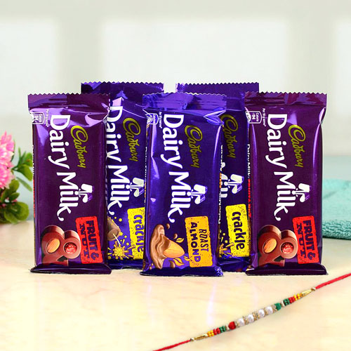 Dairy Milk Fruit N Nut Chocolates with Rakhi