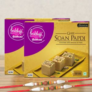 Haldiram's Ghee Soan Papdi with 2 Rakhi