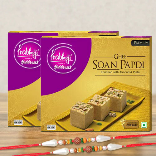 Haldiram’s Ghee Soan Papdi with 2 Rakhi