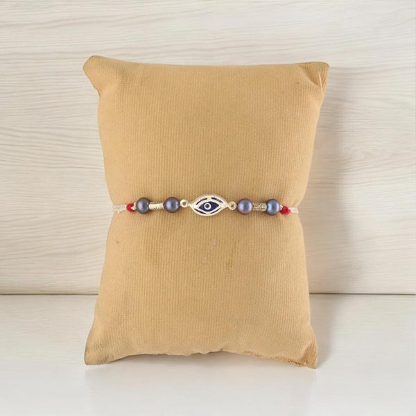 Perpetual Evil Eye Silver Rakhi
