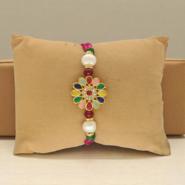 Colorful Ratna Pearl Rakhi