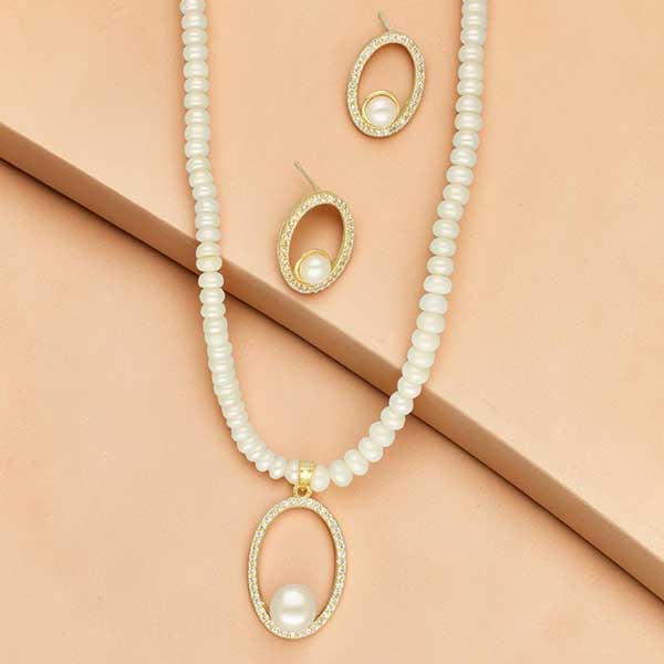 Aurelia Halo Pearl Necklace Set