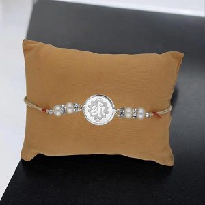 Divine Shree Design Silver Rakhi