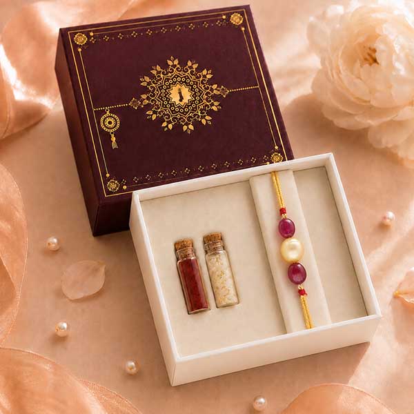 Swirling Precious Pearl Rakhi